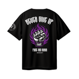 Playera Entrenamiento Oversize NEVER GIVE UP FIGHT