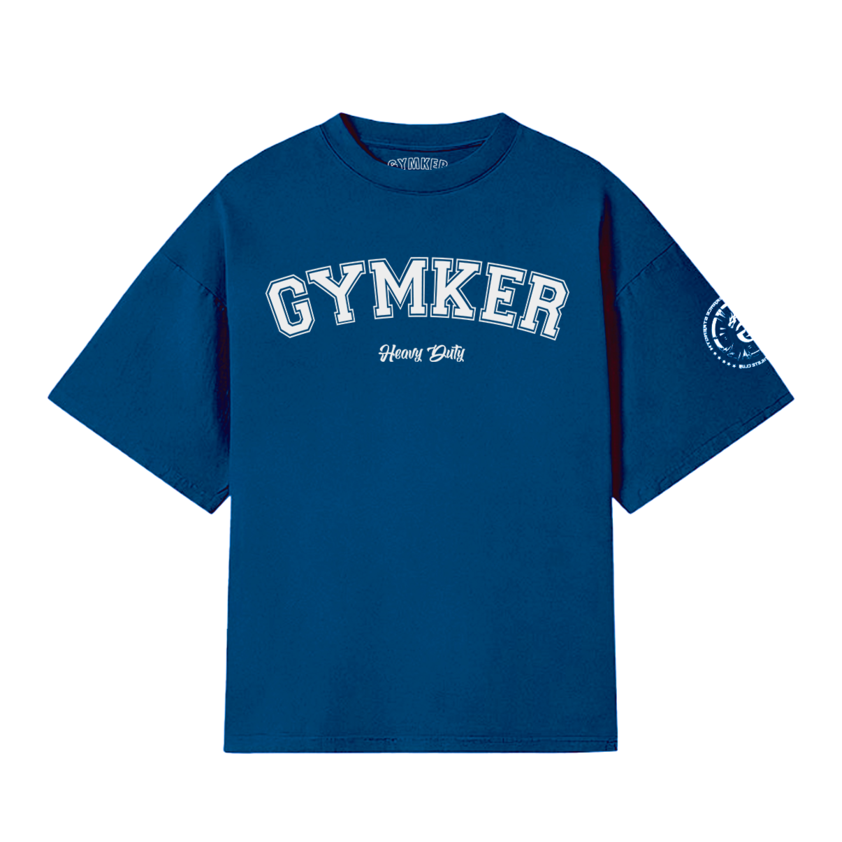 Playera entrenamiento Oversize AZUL GYMKER-HEAVY DUTY