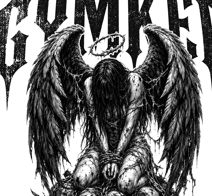 Playera oversize Angel - Condenados DROP