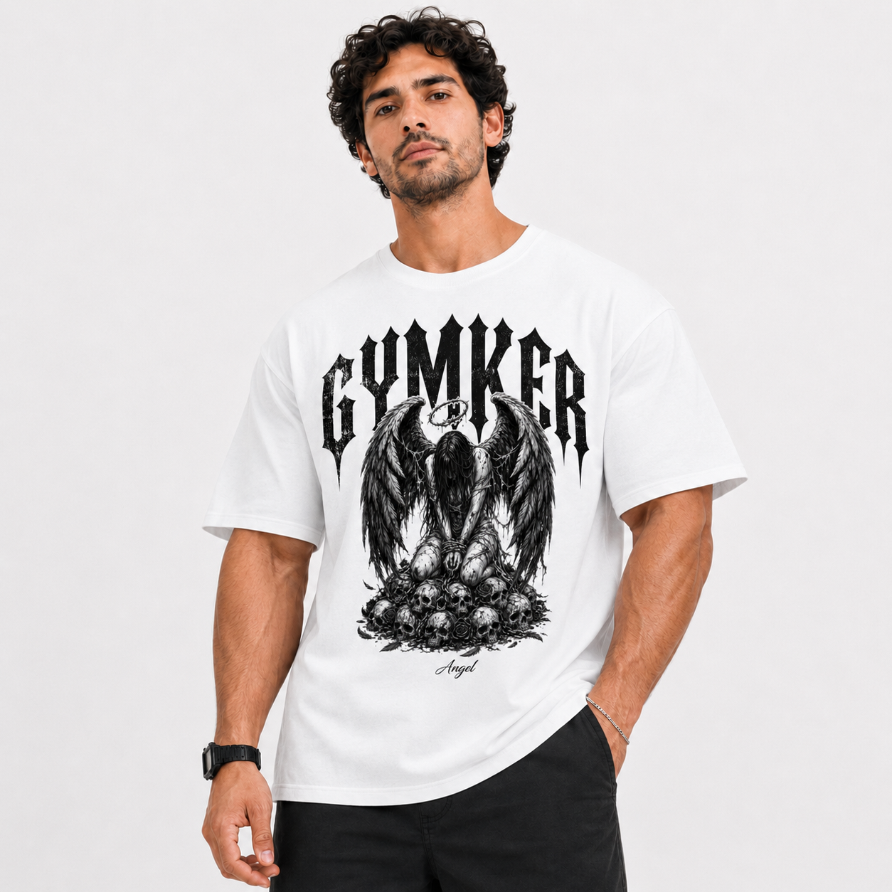 Playera oversize Angel - Condenados DROP