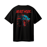 Playera entrenamiento oversize Beast Mode Lobo Azul