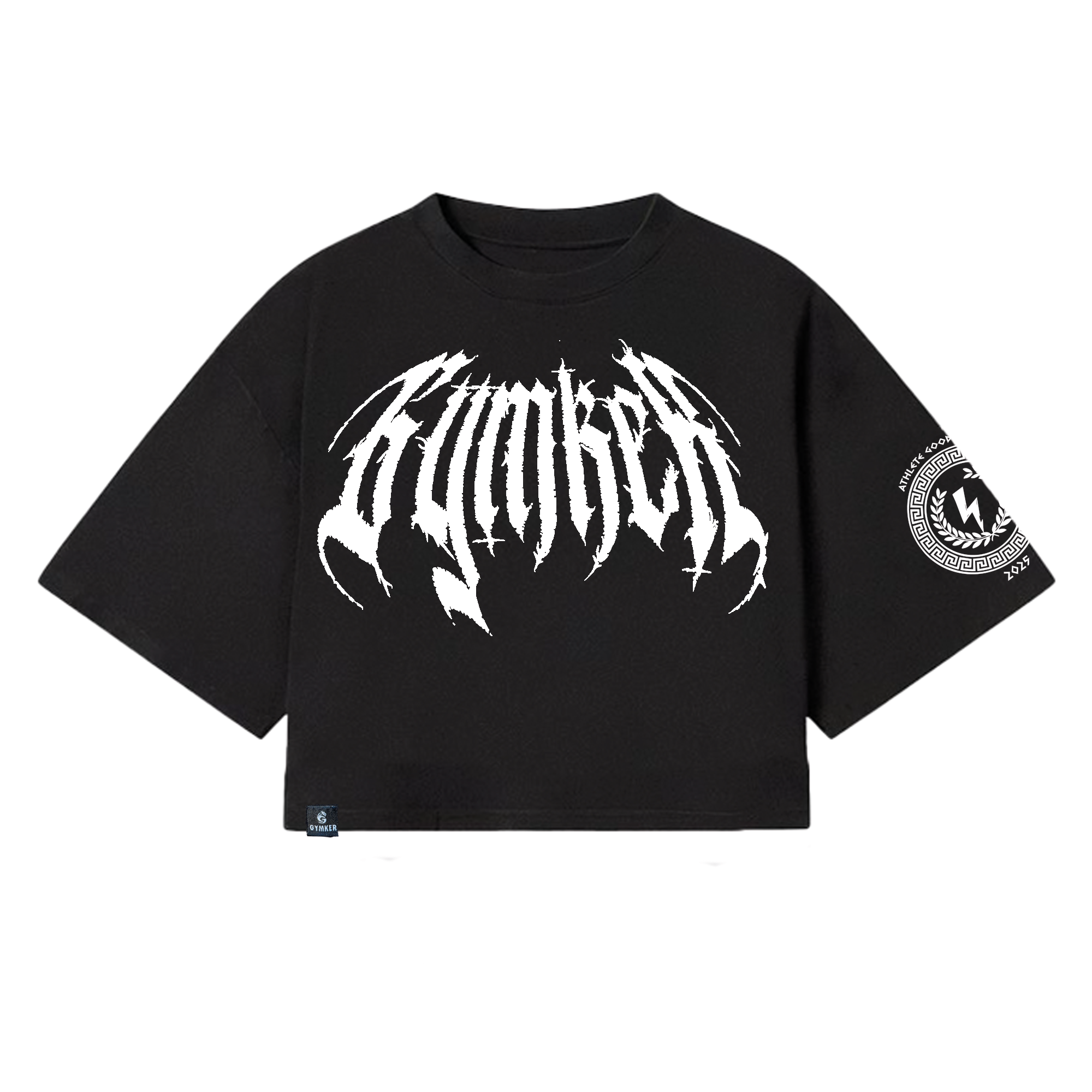 Crop top Oversize mujer negro Greek colecction