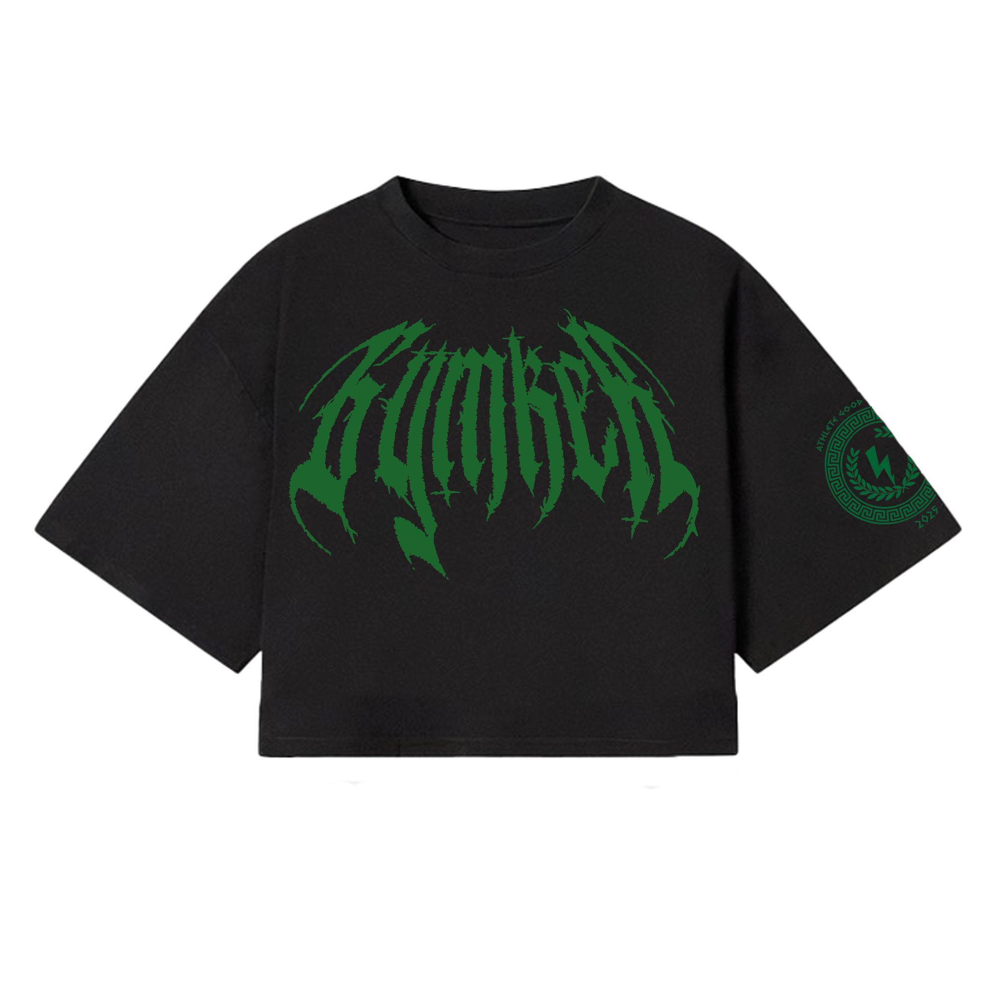 Crop top Oversize mujer negro Greek colecction