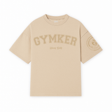 Playera entrenamiento Oversize BEIGE GYMKER-HEAVY DUTY
