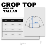 Crop top Oversize mujer HEAVY DUTY (Azul)