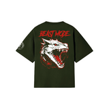 Playera entrenamiento oversize Beast Mode Lobo Blanco