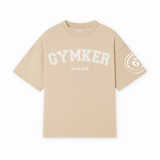 Playera entrenamiento Oversize BEIGE GYMKER-HEAVY DUTY