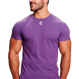 Playera Deportiva POWERLIFTER spartan morado