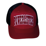 Gorra Powerlifter unitalla ajustable roja y negro