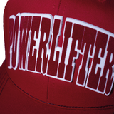 Gorra Powerlifter unitalla ajustable roja y negro